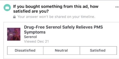Serenol ad screen shot